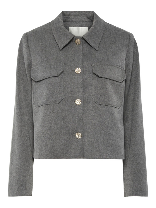 Classic Grey Cropped Blazer