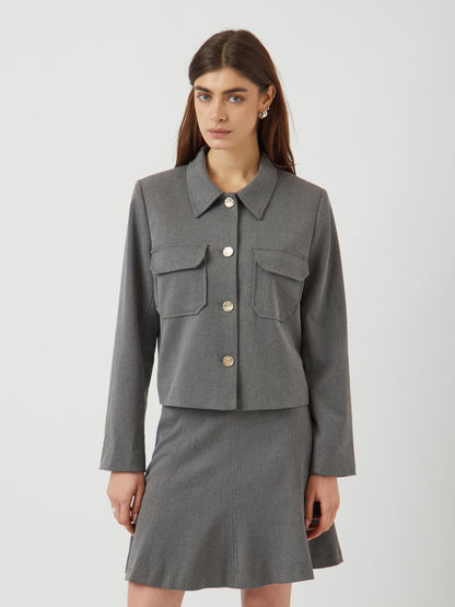 Classic Grey Cropped Blazer