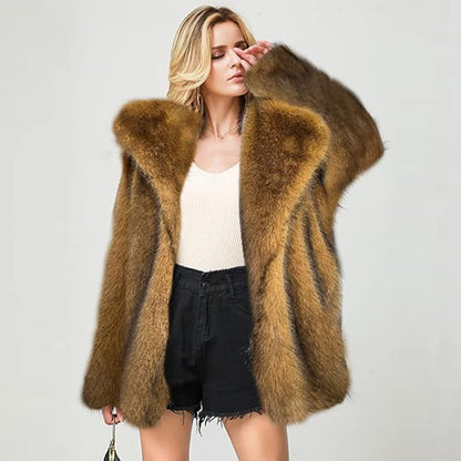 Luxury Faux Fur Oversized Coat