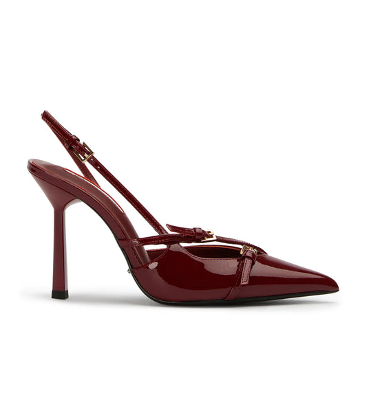 Bordeaux Strappy Stiletto Heels